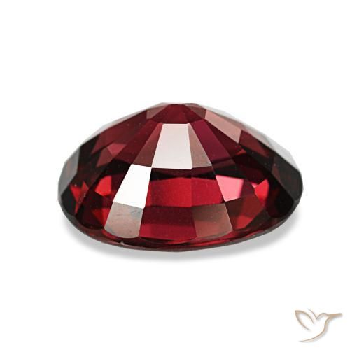 3.08캐럿 천연 다크 레드 알만딘 가넷, 타원형 컷, 9.7×7.8 mm, VVS-VS