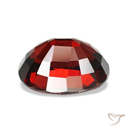 2.94캐럿 천연 딥 레드 알만딘 가넷, 타원형 컷, 9.3×7.2 mm, VS