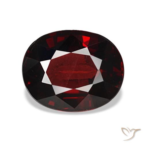 3.05ct 레드 알만딘 가넷, 오벌, VVS-VS