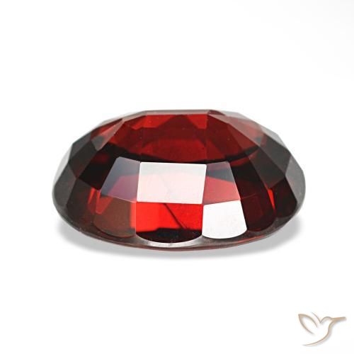 3.05캐럿 천연 다크 레드 알만딘 가넷, 타원형 컷, 9.6×7.7 mm, VVS-VS