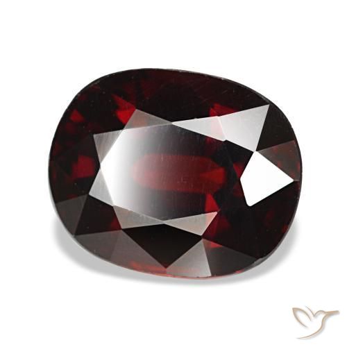 4.38캐럿 천연 딥 레드 알만딘 가넷, 쿠션 컷, 10.2×8.2 mm, VVS-VS