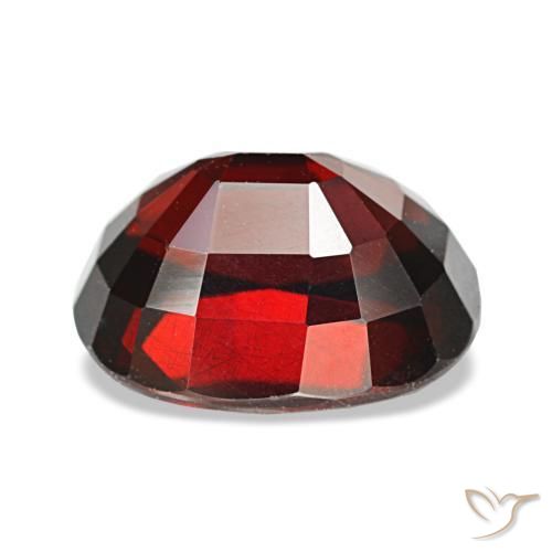 4.38캐럿 천연 딥 레드 알만딘 가넷, 쿠션 컷, 10.2×8.2 mm, VVS-VS