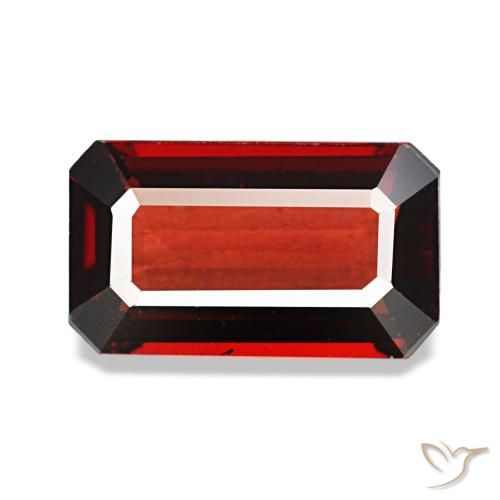3.44ct 레드 알만딘 가넷, 에메랄드 컷, VVS-VS