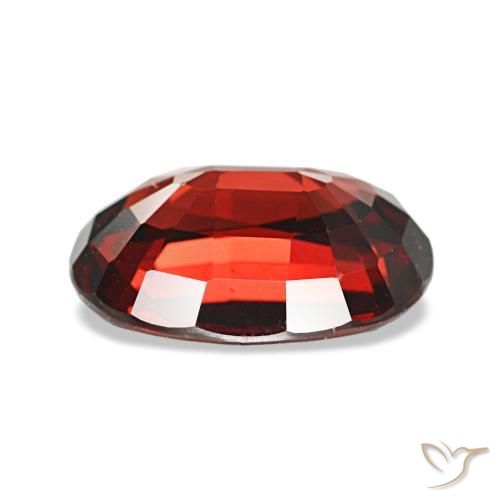 2.90캐럿 천연 다크 레드 알만딘 가넷, 타원형 컷, 9.9×7.9 mm, VVS-VS