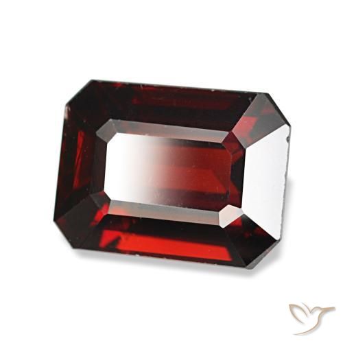 3.32캐럿 천연 다크 레드 알만딘 가넷, 에메랄드 컷, 8.8×6.7 mm, VS