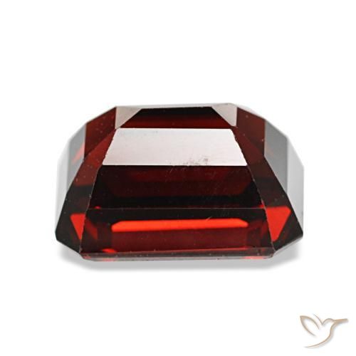 3.32캐럿 천연 다크 레드 알만딘 가넷, 에메랄드 컷, 8.8×6.7 mm, VS