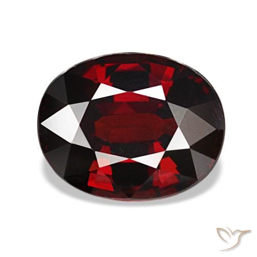 3.36ct 레드 알만딘 가넷, 오벌, VVS-VS