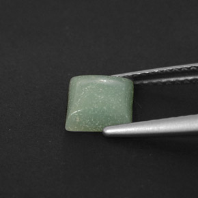 1.04캐럿 천연 그린 아마조나이트, 스퀘어, 6.2×6.1 mm, 불투명체