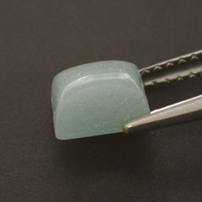 1.37캐럿 천연 블루그린 아마조나이트, 스퀘어, 6.4×6.4 mm, 불투명체