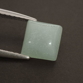 1.37캐럿 천연 블루그린 아마조나이트, 스퀘어, 6.3×6.3 mm, 불투명체