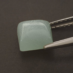 1.37캐럿 천연 블루그린 아마조나이트, 스퀘어, 6.3×6.3 mm, 불투명체