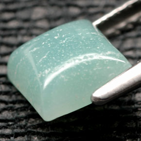 1.13캐럿 천연 그린 아마조나이트, 스퀘어, 6.4×6.3 mm, 불투명체