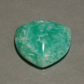 14.87캐럿 천연 그린 아마조나이트, 트릴리언, 19.7×19.3 mm, 불투명체