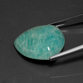 15.96캐럿 천연 그린 아마조나이트, 트릴리언, 19.8×19.3 mm, 불투명체