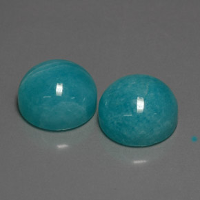 캐럿 천연 그린 블루 아마조나이트 보석, 라운드 컷, 9.90 mm, 불투명체