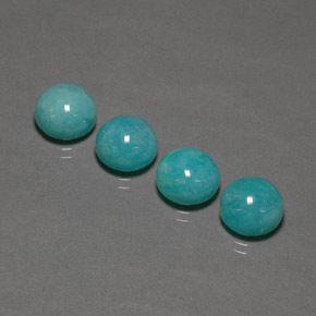 캐럿 천연 블루그린 아마조나이트 보석, 라운드 컷, 10.14 mm, 불투명체