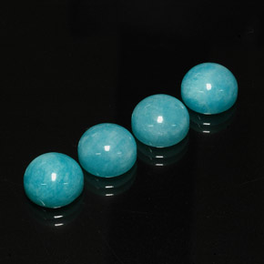 캐럿 천연 블루그린 아마조나이트 보석, 라운드 컷, 10.00 mm, 투명한