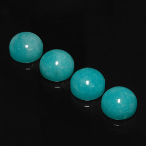 캐럿 천연 블루그린 아마조나이트 보석, 라운드 컷, 10.05 mm, 투명한