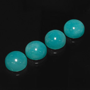 캐럿 천연 그린 블루 아마조나이트 보석, 라운드 컷, 10.05 mm, 투명한