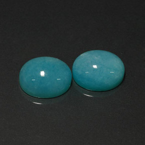 캐럿 천연 블루그린 아마조나이트 보석, 타원형 컷, 12.1×10 mm, 투명한