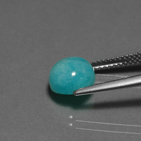 2.31캐럿 천연 그린 블루 아마조나이트, 라운드 컷, 불투명체