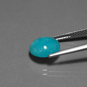 3.02캐럿 천연 그린 블루 아마조나이트, 라운드 컷, 불투명체