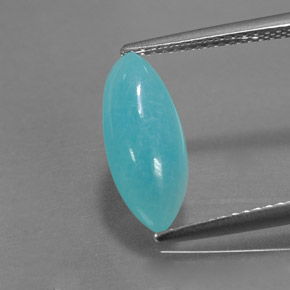 2.18캐럿 천연 그린 블루 아마조나이트, 마퀴즈, 14.2×6.1 mm, 불투명체