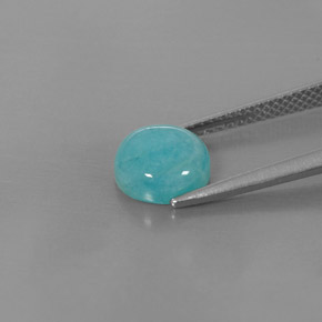 2.14캐럿 천연 그린 블루 아마조나이트, 라운드 컷, 8.24 mm, 불투명체