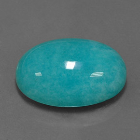 11.41캐럿 천연 블루그린 아마조나이트, 타원형 컷, 18.1×13 mm, 불투명체