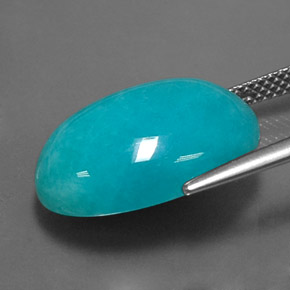 11.47캐럿 천연 블루그린 아마조나이트, 타원형 컷, 불투명체