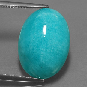 11.08캐럿 천연 블루그린 아마조나이트, 타원형 컷, 18×13 mm, 불투명체