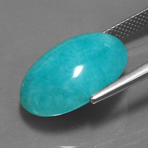 11.08캐럿 천연 블루그린 아마조나이트, 타원형 컷, 18×13 mm, 불투명체