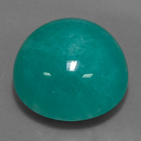 31.50캐럿 천연 그린 아마조나이트, 라운드 컷, 20.08 mm, 불투명체