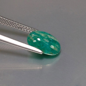 2.50캐럿 천연 녹색 아마조나이트, 타원형 컷, 불투명체