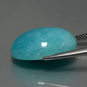 11.16캐럿 천연 블루그린 아마조나이트, 타원형 컷, 불투명체