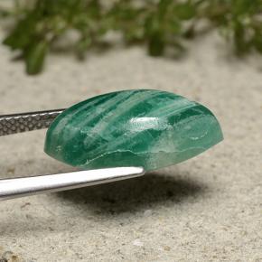 6.08캐럿 천연 미디엄-다크 그린 아마조나이트, 보석, 불투명체