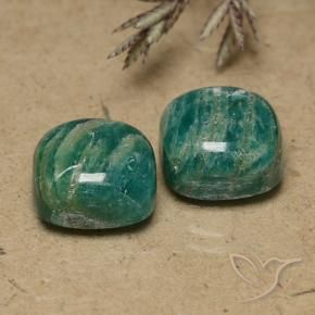 11.13캐럿 천연 쿨 그린 아마조나이트 보석, 쿠션 컷, 불투명체