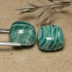 13.16캐럿 천연 미디엄-다크 그린 아마조나이트 보석, 쿠션 컷, 불투명체