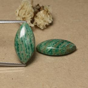 13.98캐럿 천연 미디엄 그린 아마조나이트 보석, 보석, 불투명체