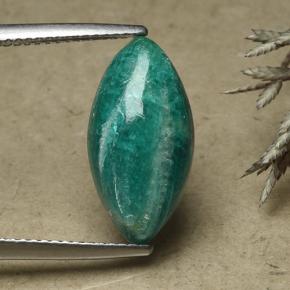 5.62캐럿 천연 딥 그린 아마조나이트, 마퀴즈, 불투명체