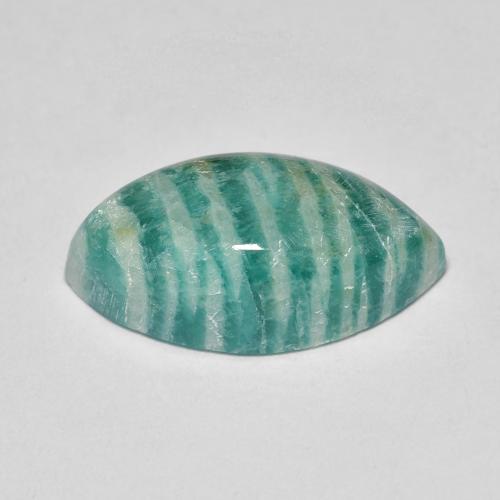 6.92캐럿 천연 파인 그린 아마조나이트, 마퀴즈, 17.6×9.2 mm, 불투명체
