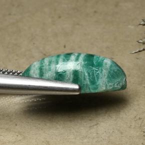 8.07캐럿 천연 파인 그린 아마조나이트, 보석, 불투명체