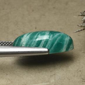 7.52캐럿 천연 파인 그린 아마조나이트, 보석, 불투명체