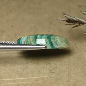 5.76캐럿 천연 블루그린 아마조나이트, 마퀴즈, 불투명체