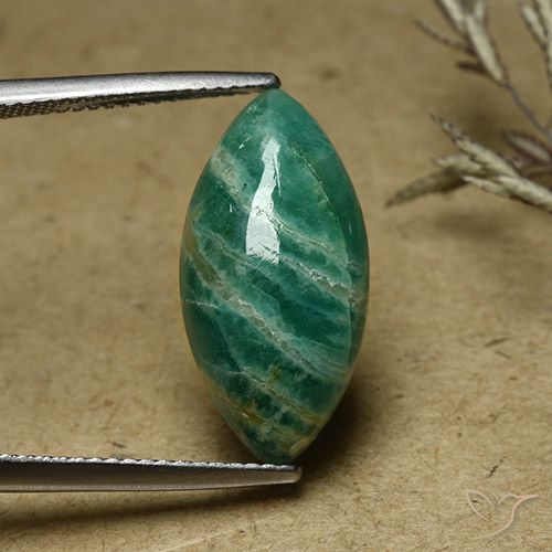 6.82ct 자연스러운 파인 그린 아마조나이트, 보석, 불투명체