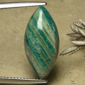 6.13캐럿 천연 청록색 아마조나이트, 보석, 불투명체