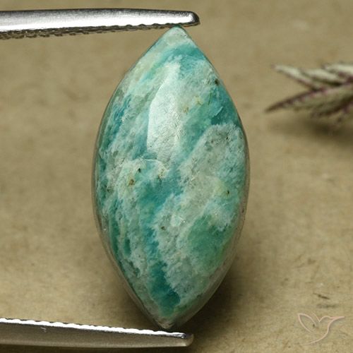 6.84ct 자연스러운 파인 그린 아마조나이트, 보석, 불투명체