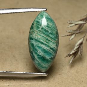 7.16캐럿 천연 미디엄 그린 아마조나이트, 보석, 불투명체