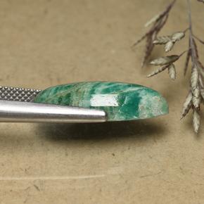 7.16캐럿 천연 미디엄 그린 아마조나이트, 보석, 불투명체