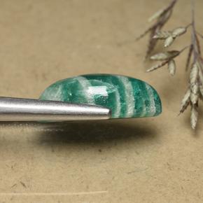 8.34캐럿 천연 블루그린 아마조나이트, 마퀴즈, 불투명체